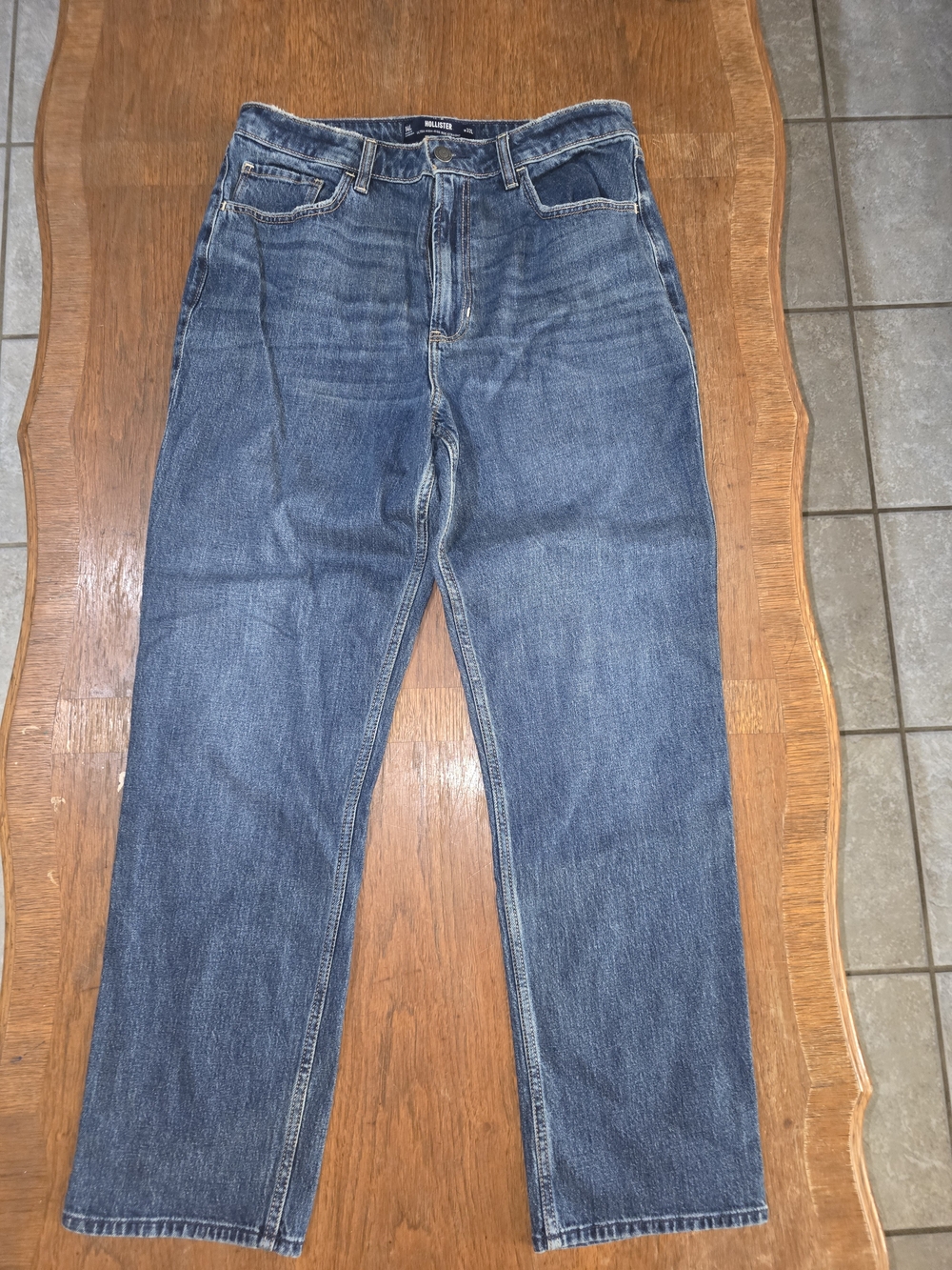 Hollister Women's Boyfriend Jeans - Denim Blue